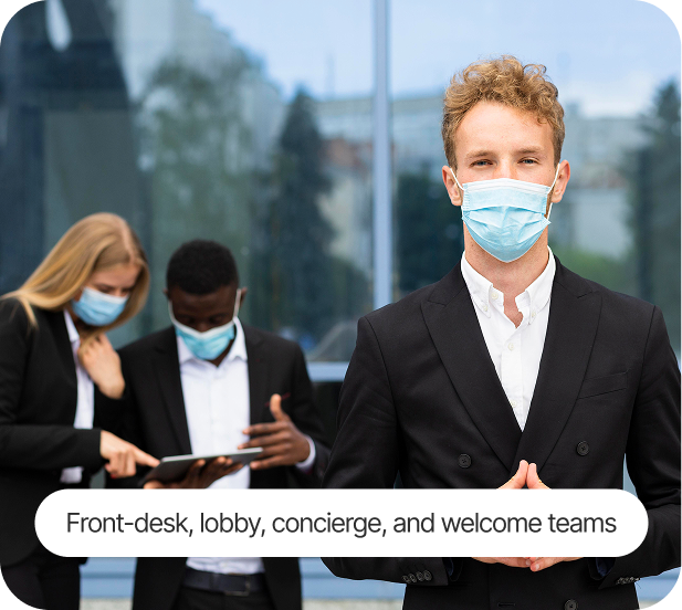 Homeland Protective Front Desk and lobby welcome team