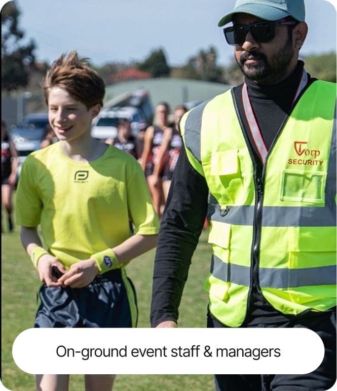 On ground event staff managers