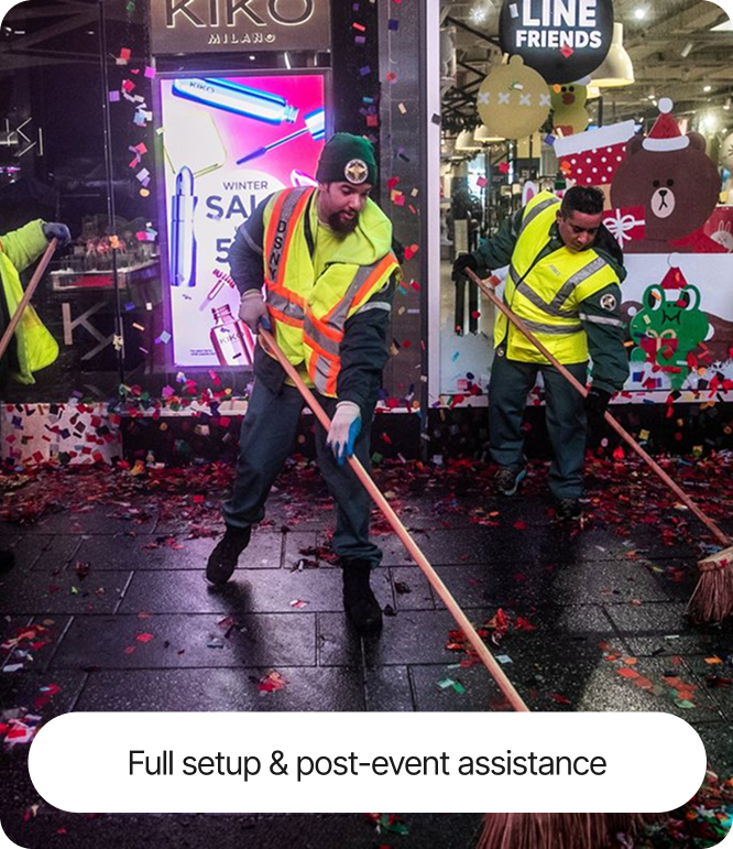 Professional event security and management staff