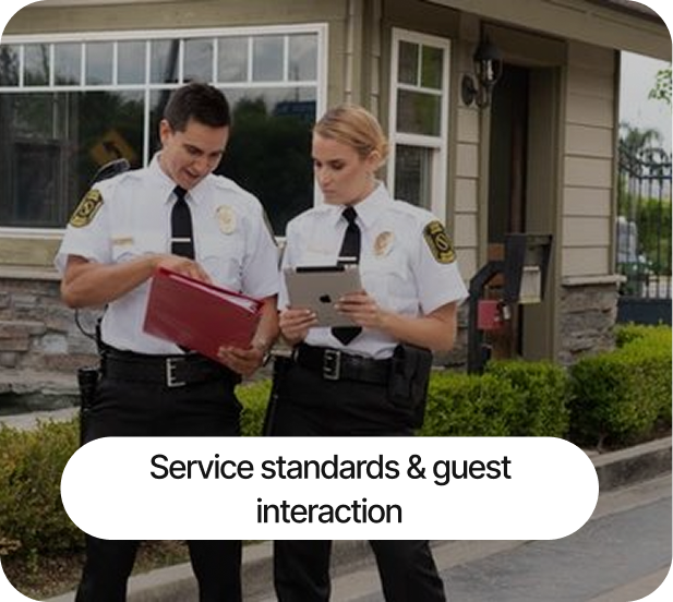 Services Standards and guest interactions