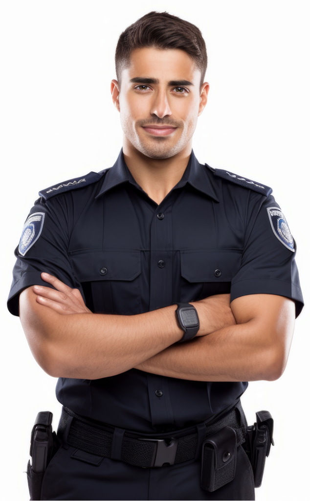 Extremely handsome security guard